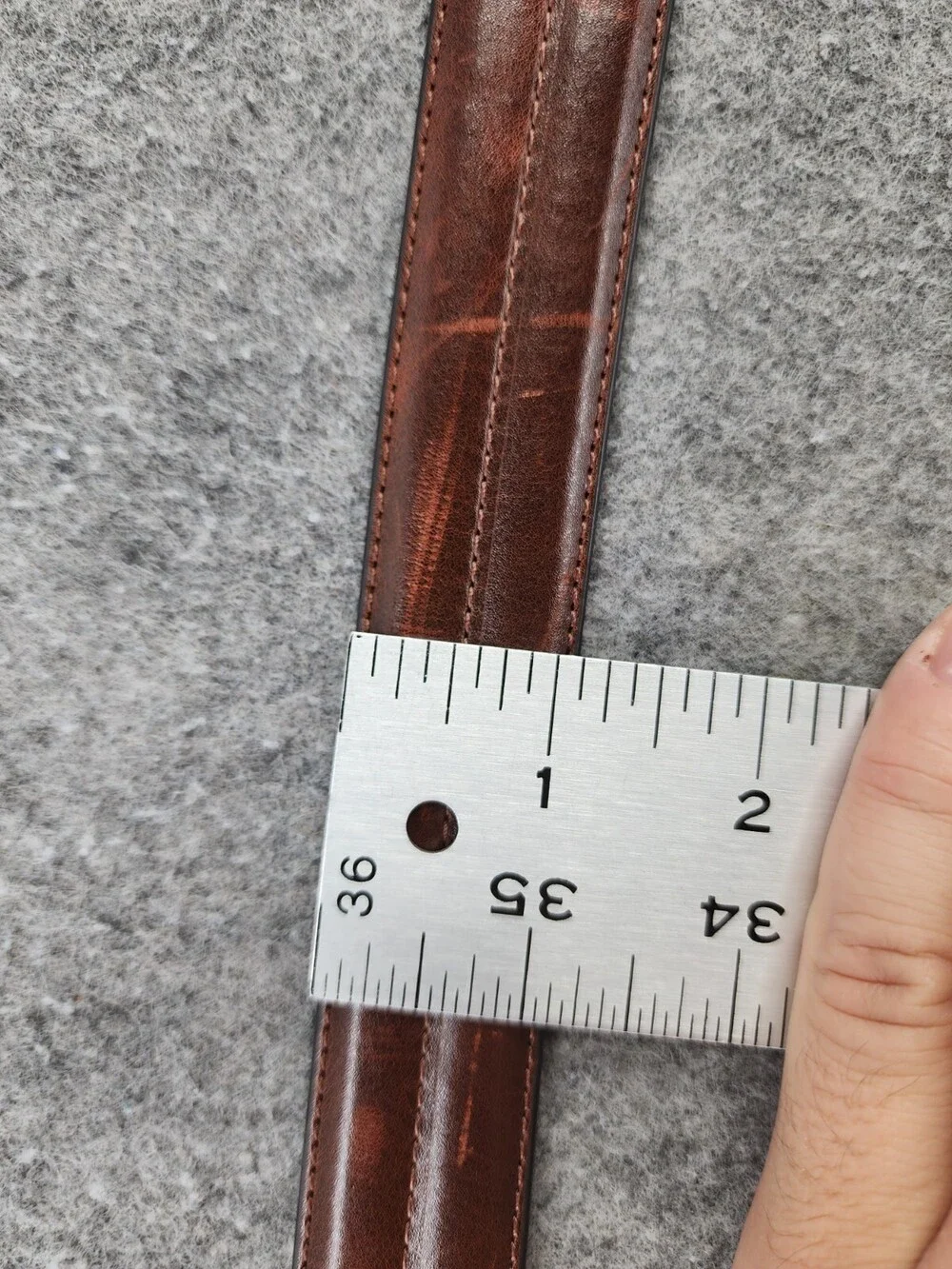 Chaps Belt Mens 38 Brown Leather 1